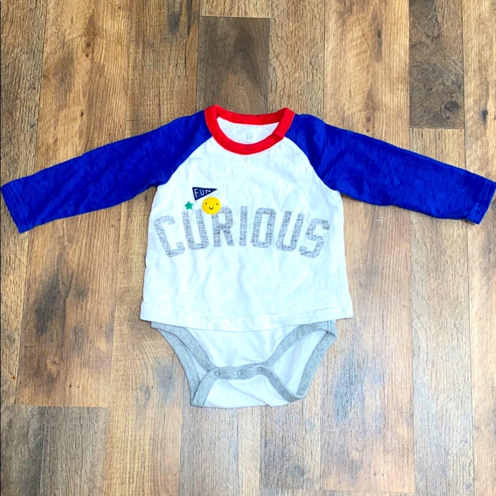Baby GAP Baseball Tee Onesie 12-18 Months